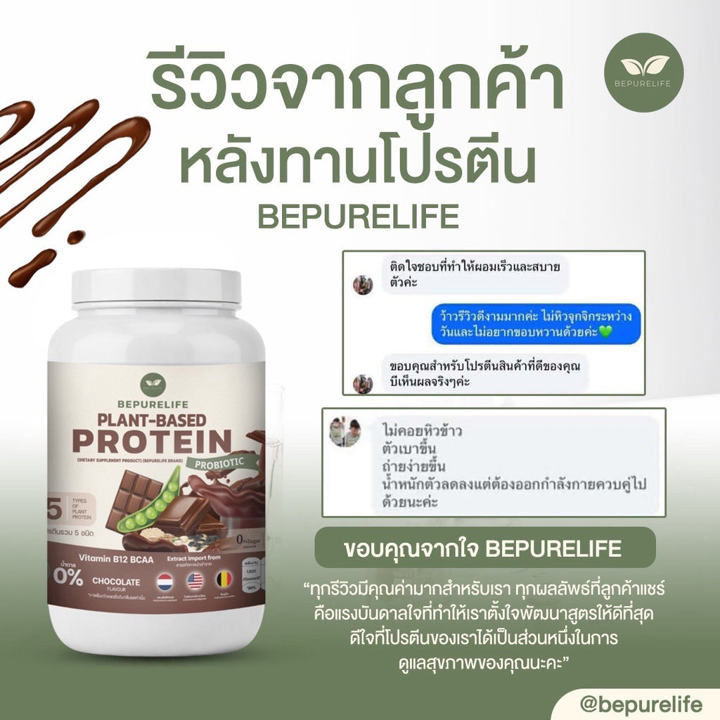 โปรตีนจากพืช รสช็อกโกแลต - 1 กระปุก