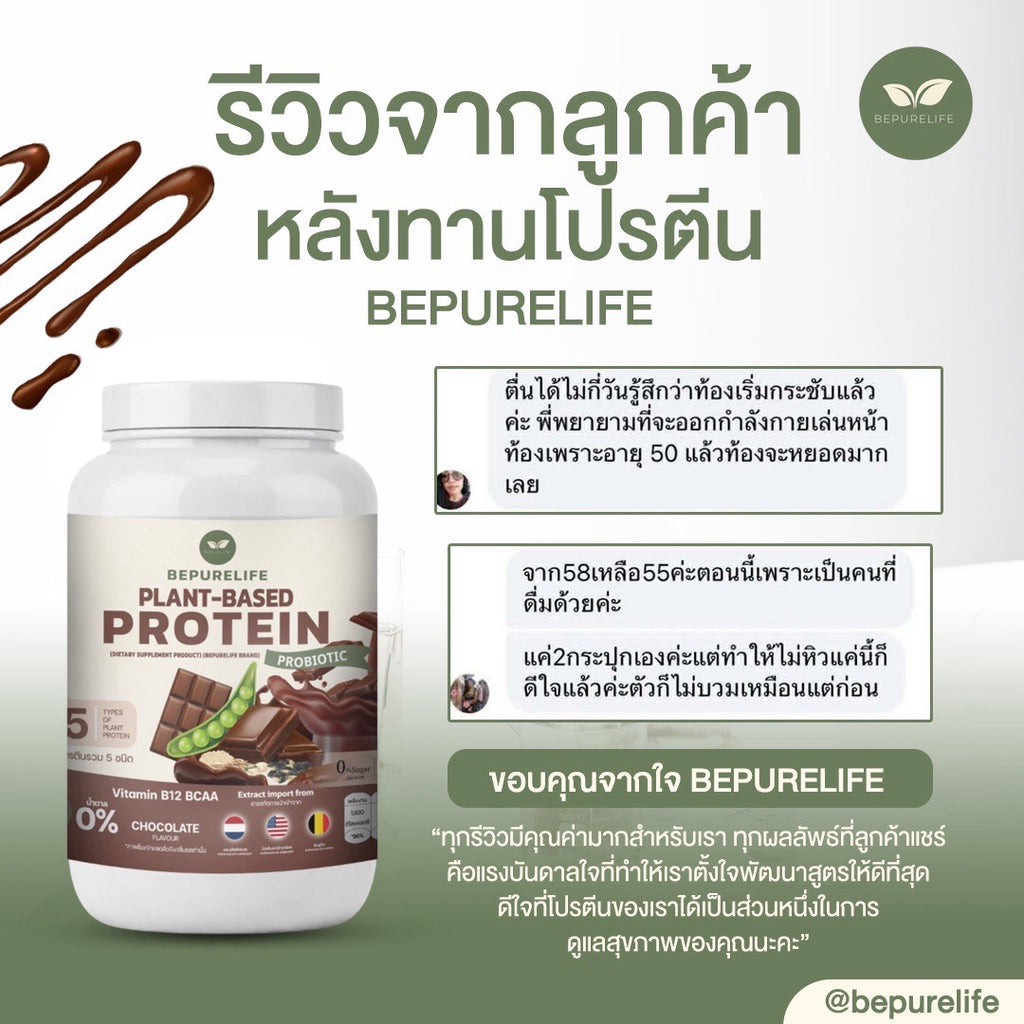โปรตีนจากพืช รสช็อกโกแลต - 1 กระปุก