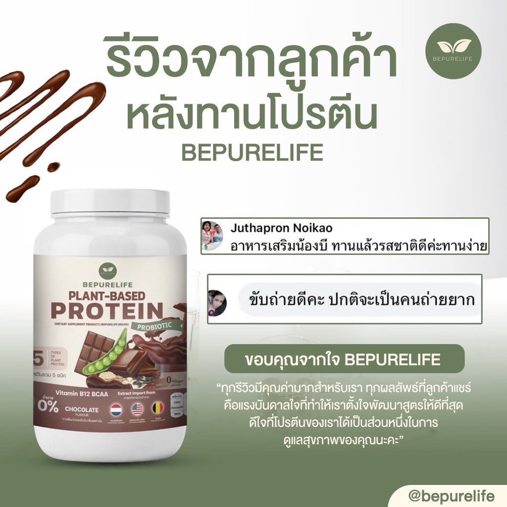 โปรตีนจากพืช รสช็อกโกแลต - 1 กระปุก